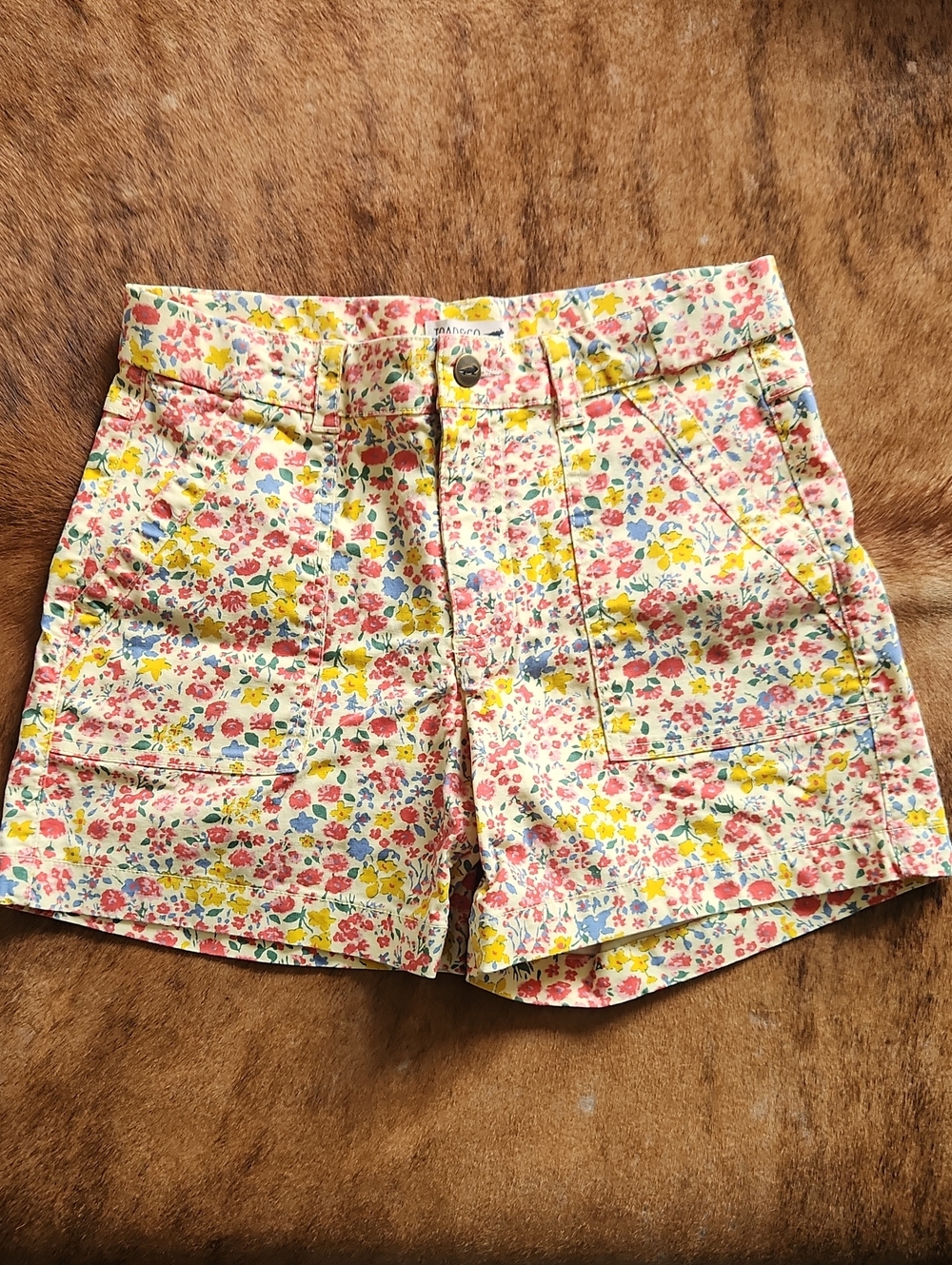 Toad & Co Ditsy Print High Waisted Floral Shorts Size 4